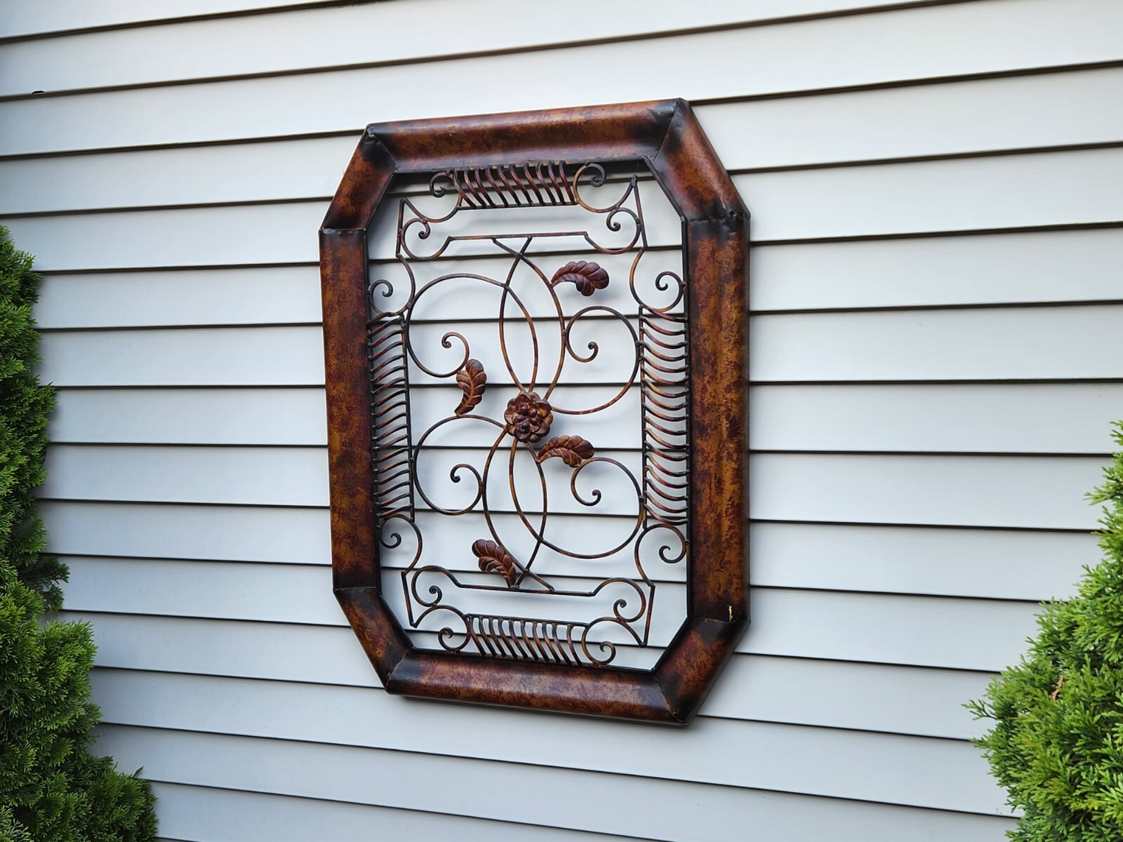 Metal Wall Art Sculpture 27" x 36" Large Distressed 12 - 14 LBS Heavy