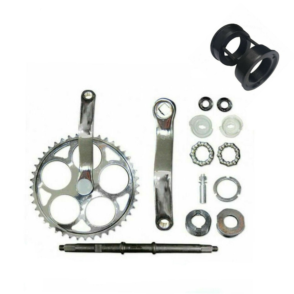 Wide Pedal Crankset Assembly & BB Bottom Bracket Conversion Kit Combo- Gas Motor