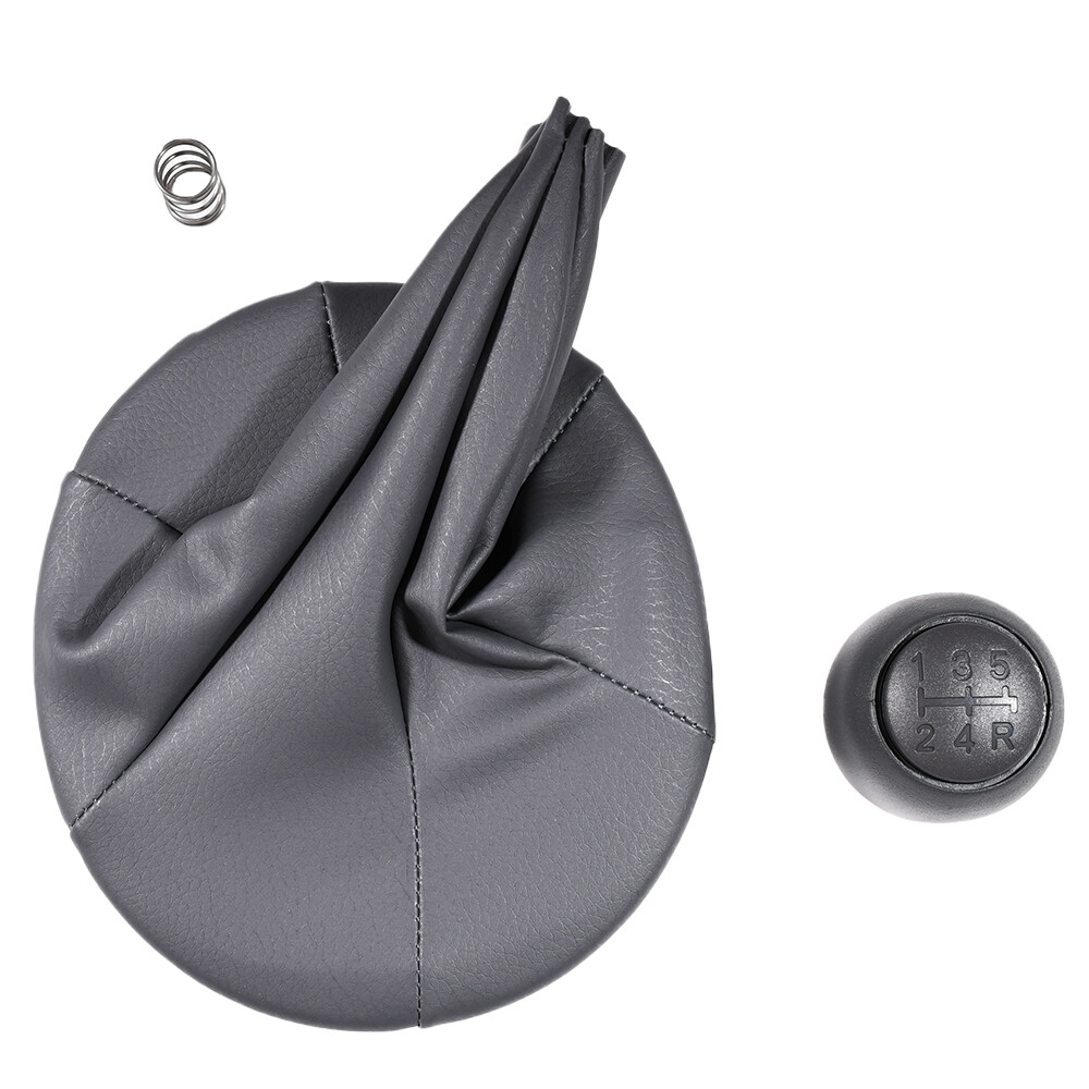 Gear Knob + Shift Boot + Frame Fits Fiat Panda 169 Grey
