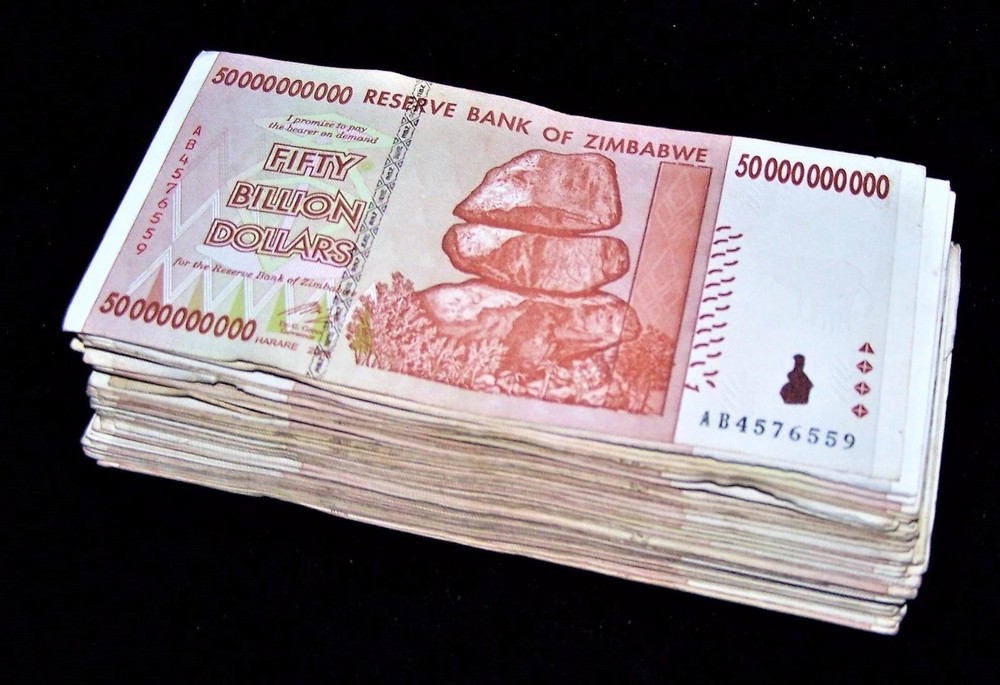 100 x Zimbabwe 50 Billion Dollar banknotes- authentic money currency-2008