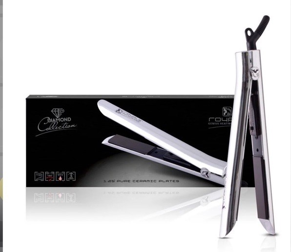 Royale Diamond Collection 1.25" Ceramic Flat Iron Adjustable Heat Settings
