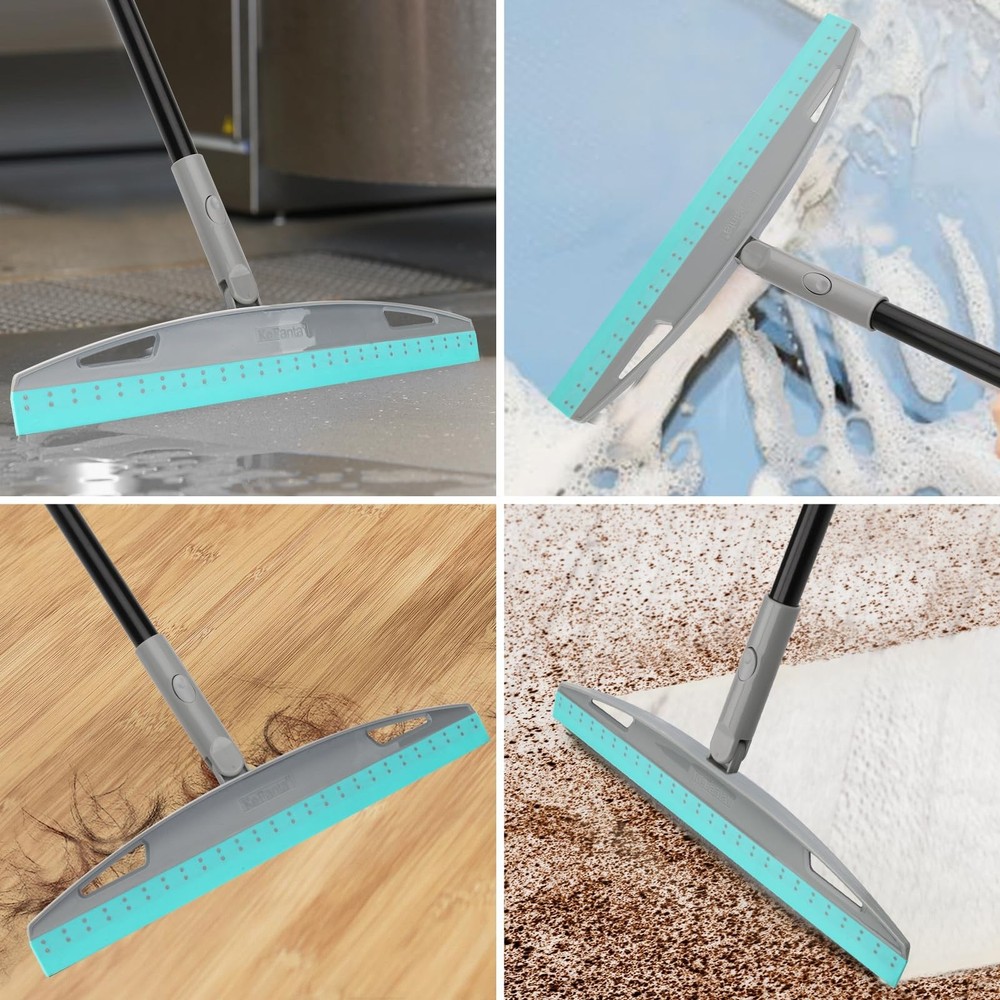 Silicone Floor Squeegee Magic Broom 59in Handle Multifunction Cleaning Tool Set