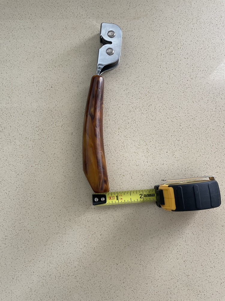 Vintage 7.25" Long Butterscotch Bakelite Handle Knife Sharpener