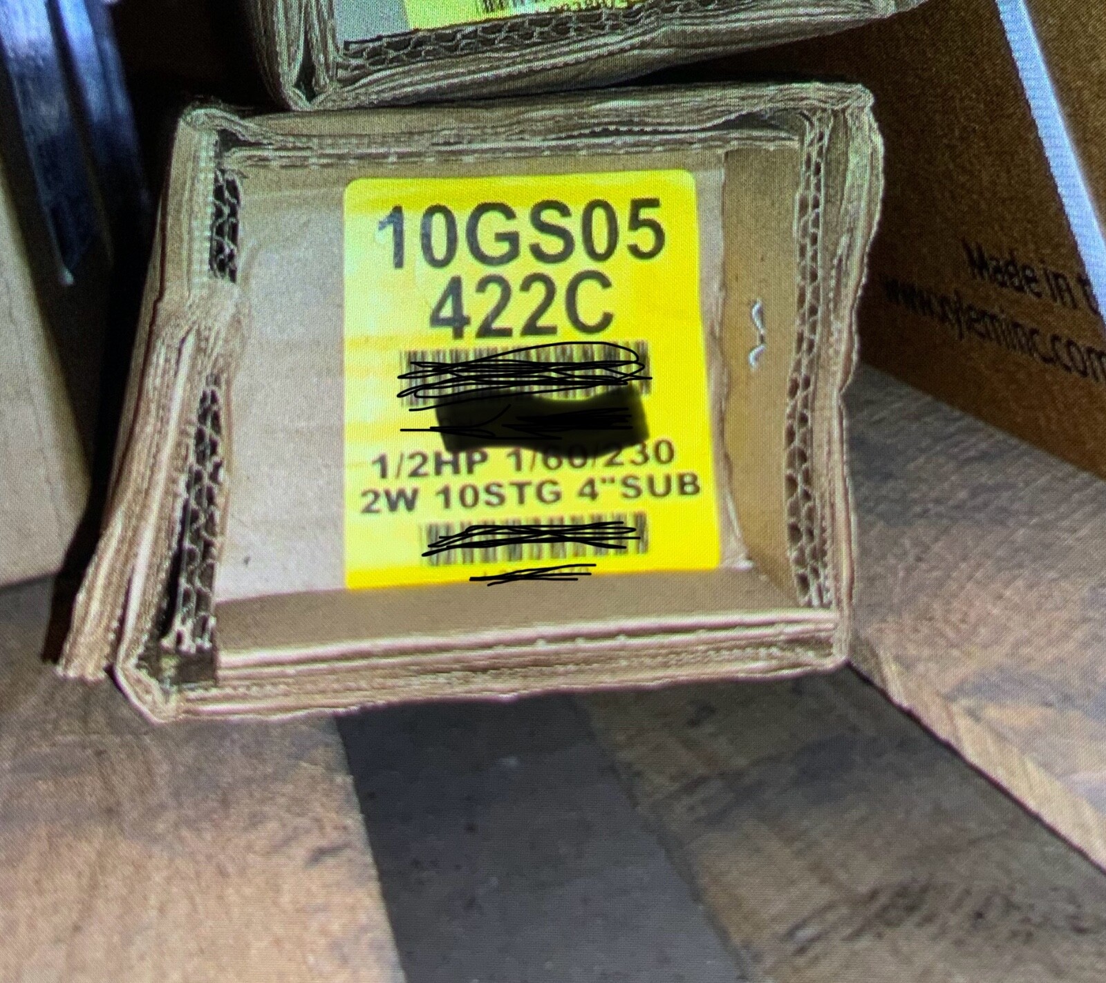 Goulds 10GS05422C, 10GPM, 1/2HP, 230V, 2 Wire, 4" Stainless Steel Well Pump NIB