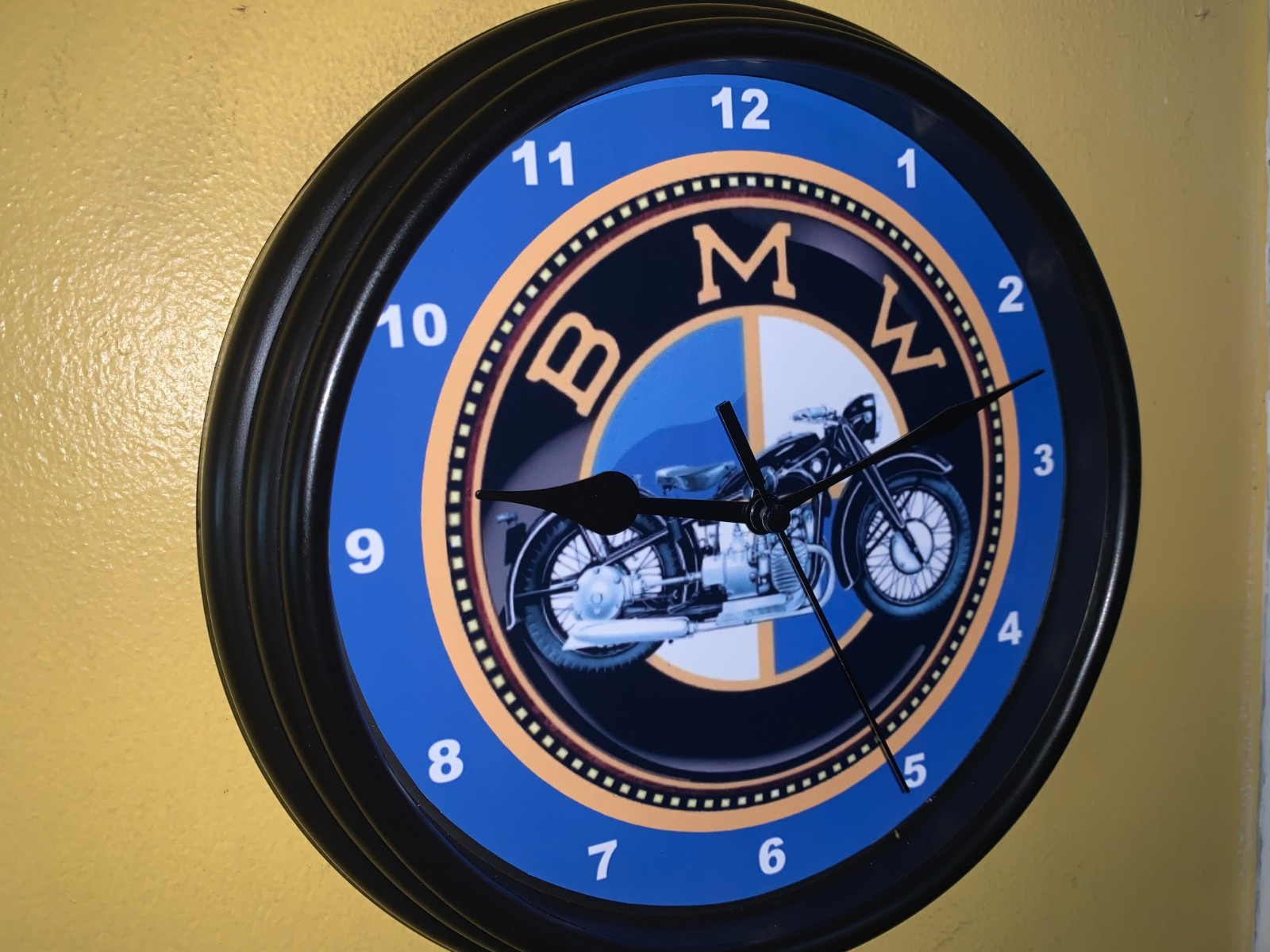 BMW Motorcycle Garage Rider Mechanic Bar Man Cave Advertising Clock Sign