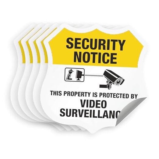 “Protected by Video Surveillance” Security Notice Decal Set | Five Pack of