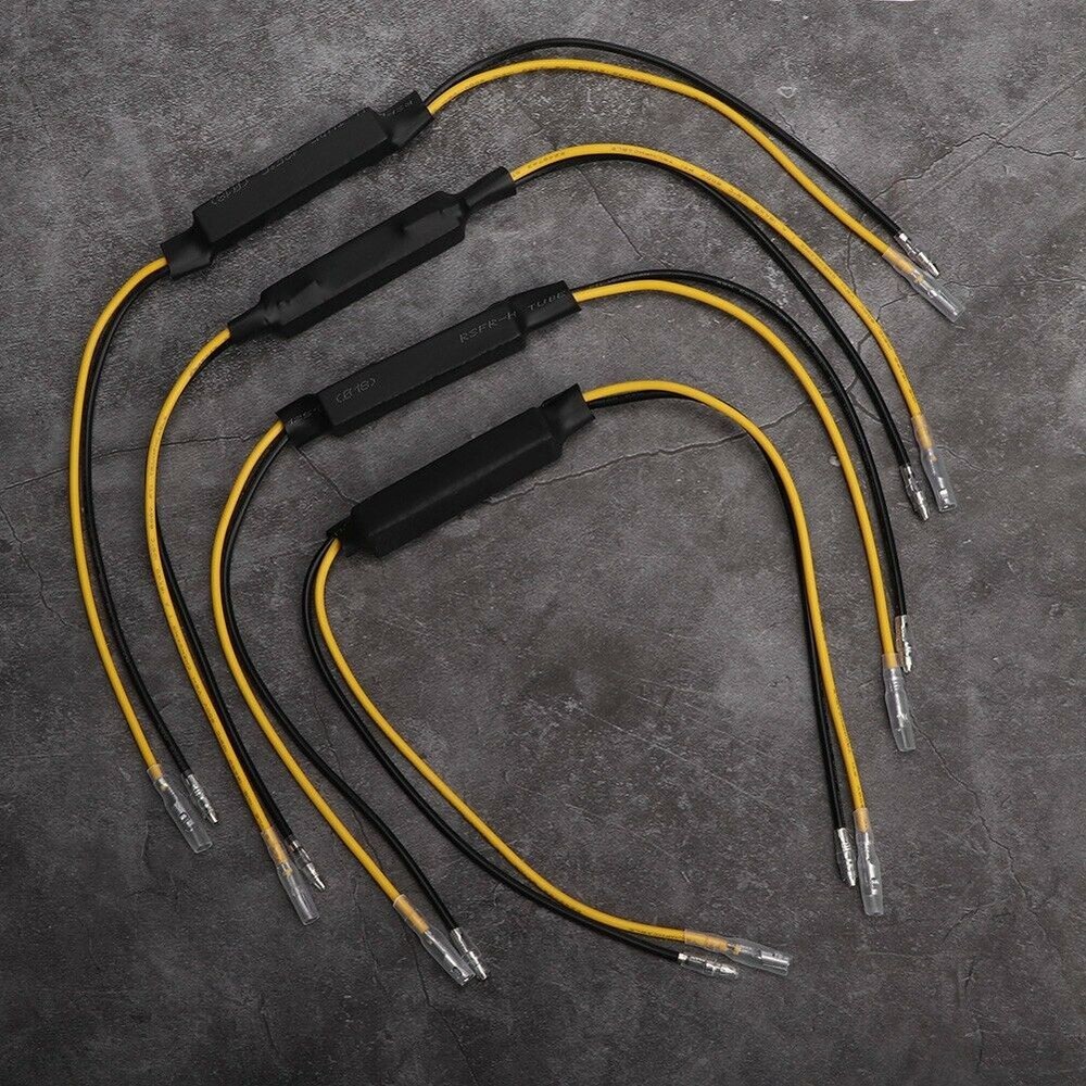 4 Pack Replace Motorcycle Turn Signal Indicator Light LED Load Resistor Decoder