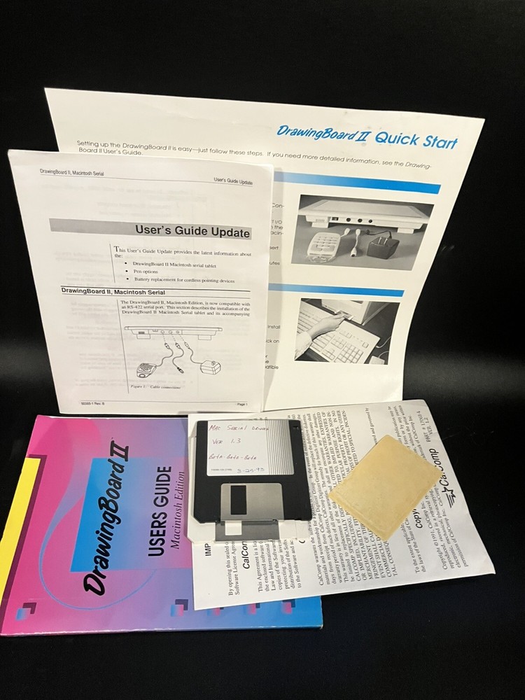 CalComp Drawing Board II Ver. 1.5 for Macintosh Incomplete-Missing Keypad