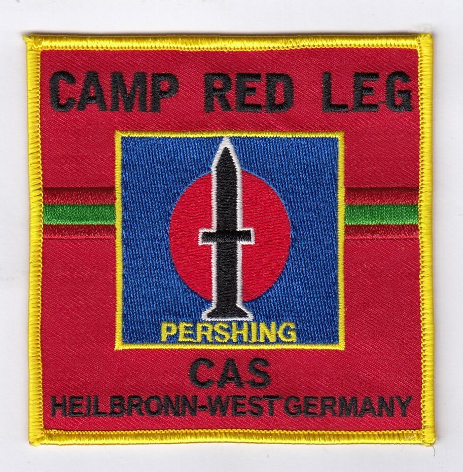 Camp Red Leg CAS Pershing - Heilbronn  4"  embroidered patch
