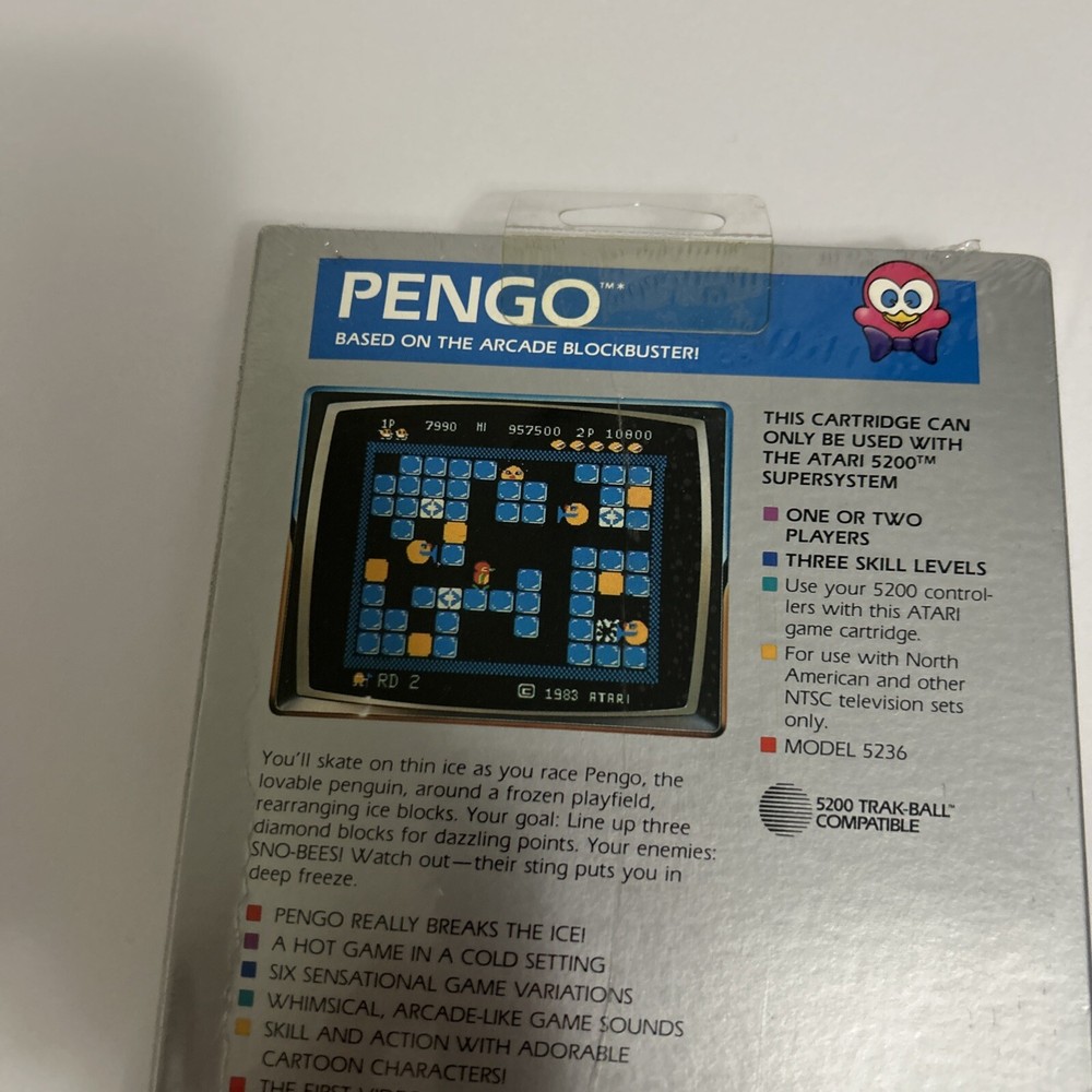 Pengo video Game Atari 1983 SEALED With Case