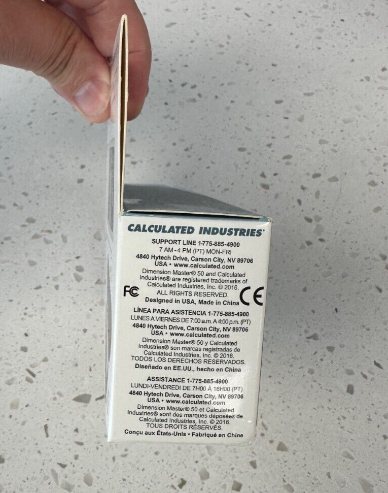 Laser Measure Pointer Tool Ultra Dimension Master 50 Calculated 3344 NEW SEALED