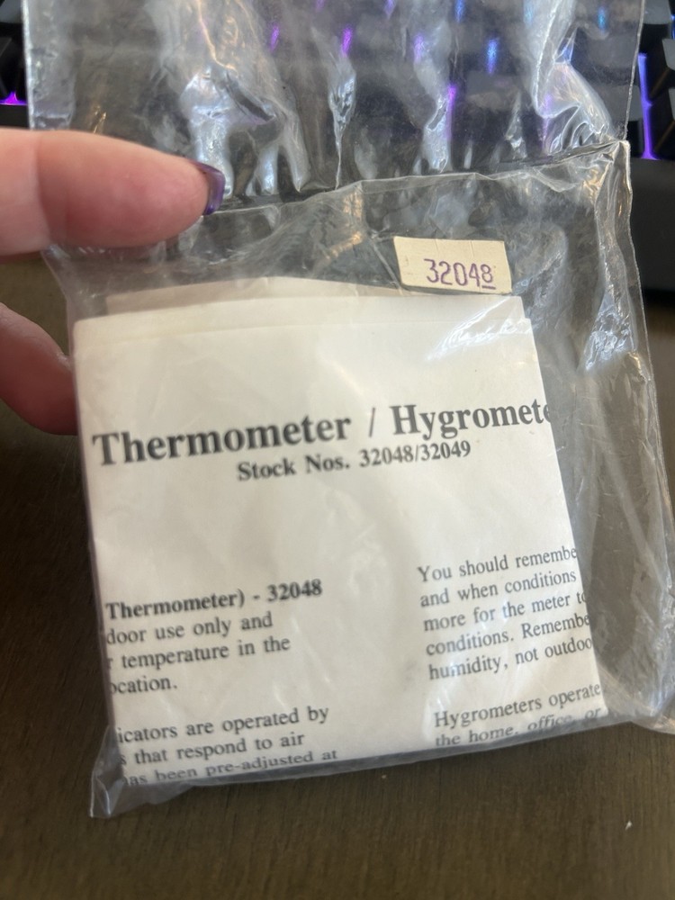 France Daymaster ? Replacement Insert Thermometer Hygrometer Sealed Instructions