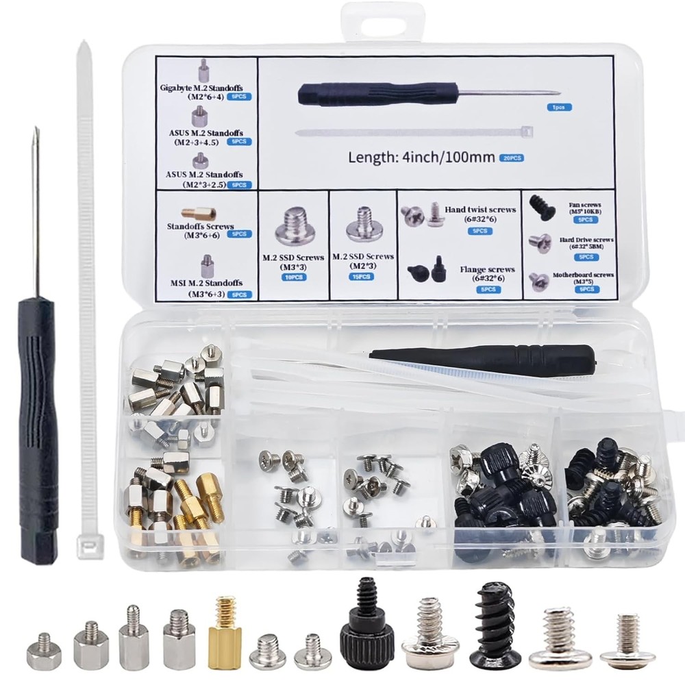 PC Screw Kit M2 Standoff for Motherboard SSD Case