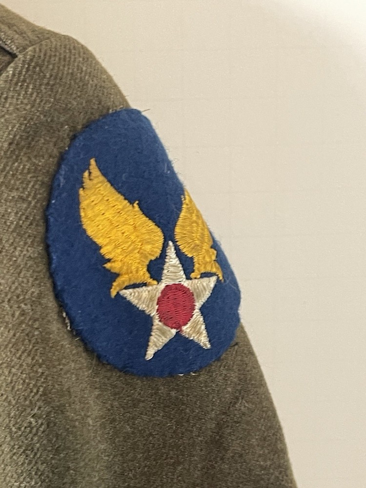 WW2 US Army Four Pocket Uniform Jacket 7th Air Force Patch Laundy Number