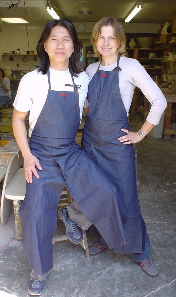 DEEP PURPLE, The Original split overlapped apron for ceramic artists, shefs, ...