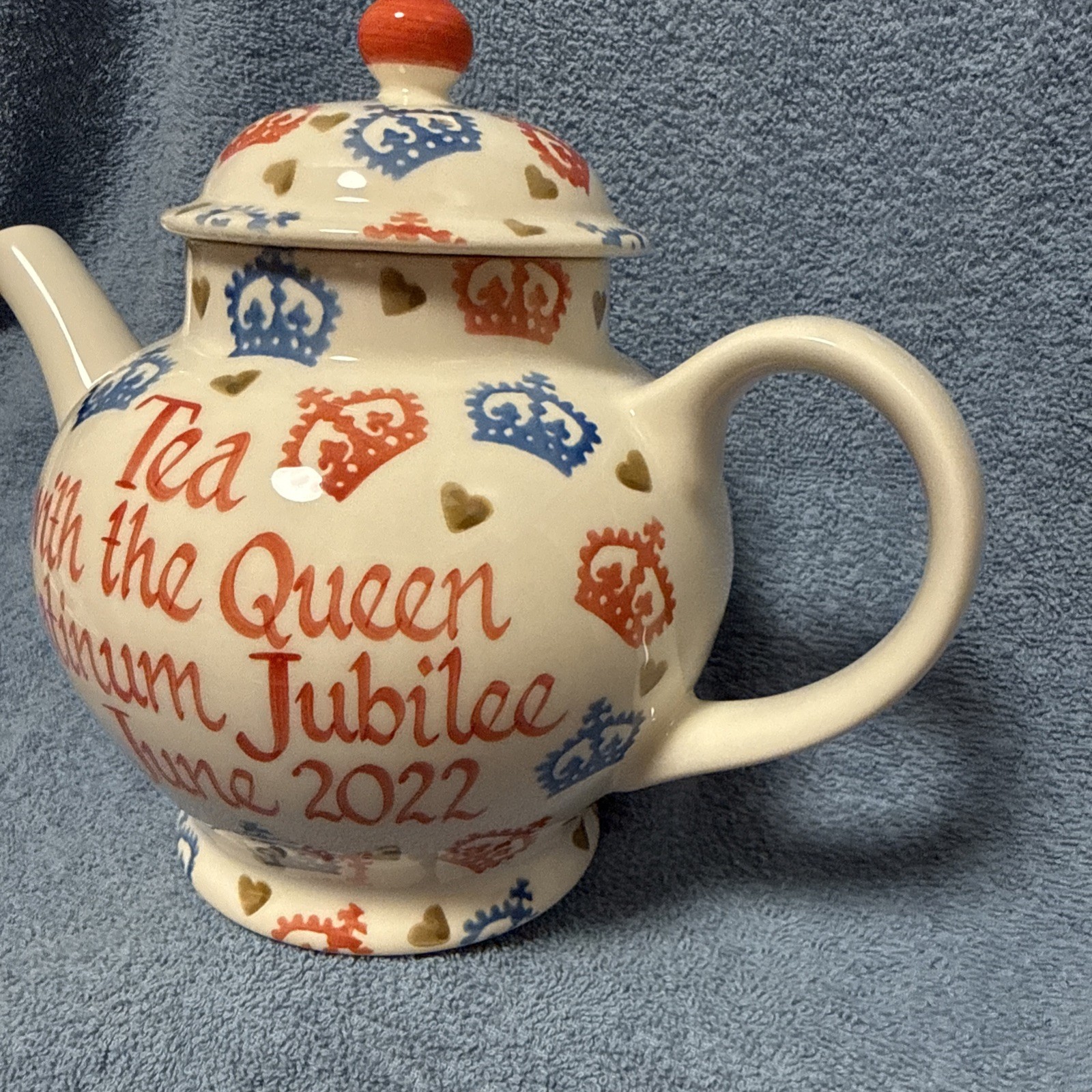 Emma Bridgewater Platinum Jubilee Tea with the Queen June 4 2022 Crown Hearts