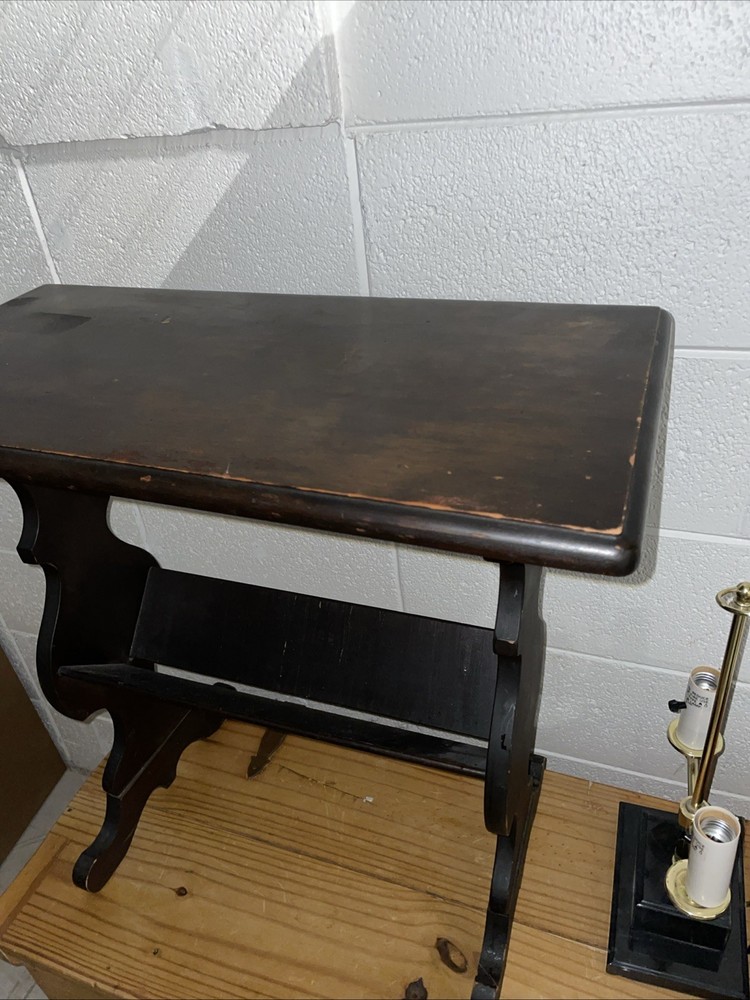 Vintage Solid Wood Bookshelf Table / End Table