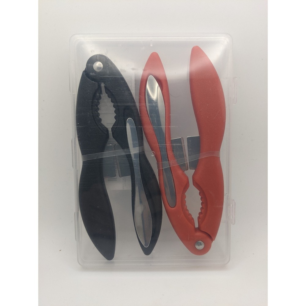 Adorambling Nut Cracker Set Crab Lobster Shellfish Tools Red Black