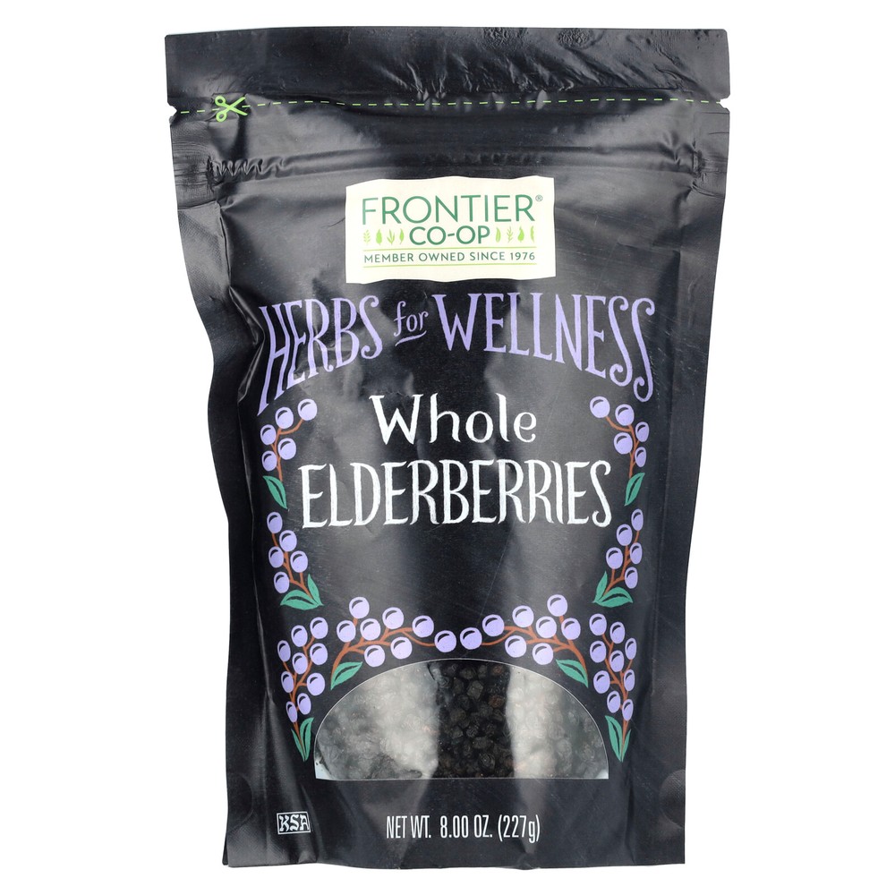 Whole Elderberries, 8 oz (227 g)