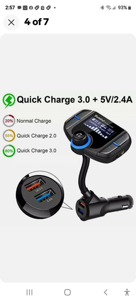 FM Transmitter, Sumind Wireless Radio Adapter Car Kit