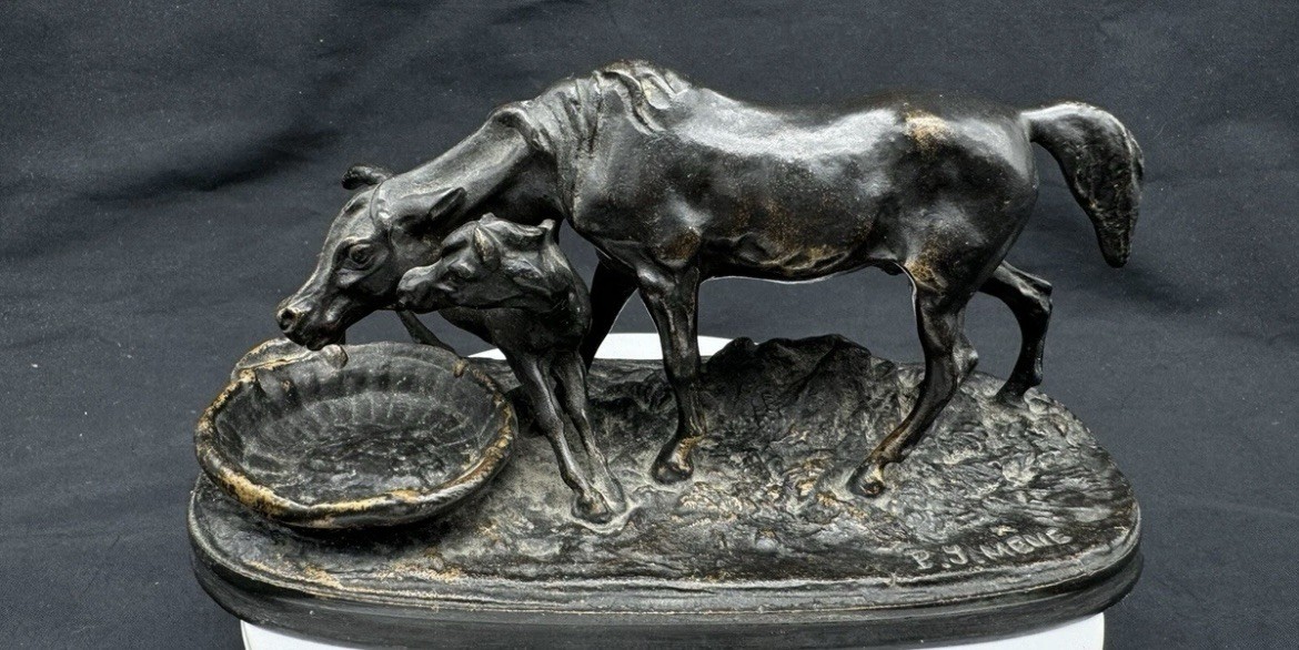 P.J. Mene Horse And Foul Sculpture