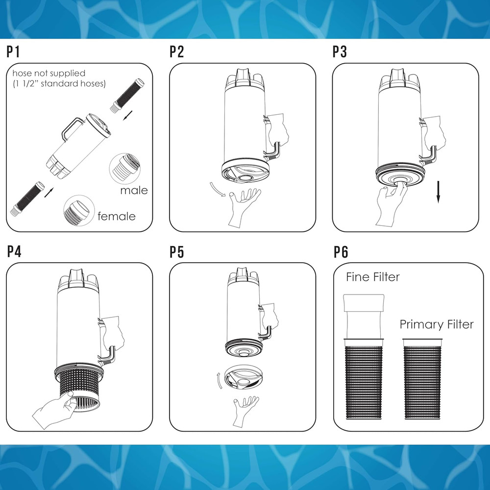 Pool Leaf Catcher - Heavy Duty Inline Pool Leaf Canister, Vacuum for Inground Cl