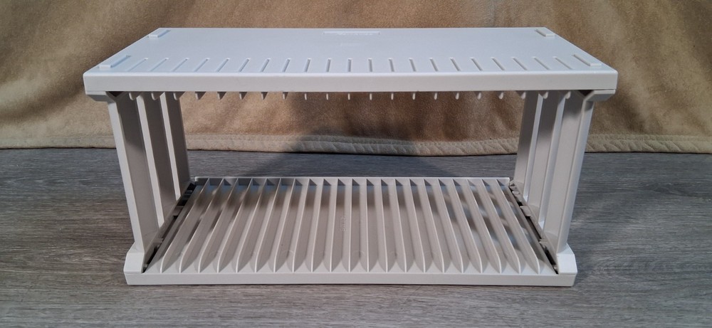 Vtg. 1990s FELLOWES 22 CD Compact Disc Storage Rack -Desktop/Stackable