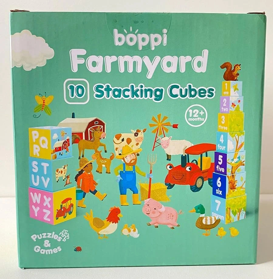 Boppi: Stacking Cubes - Farmyard
