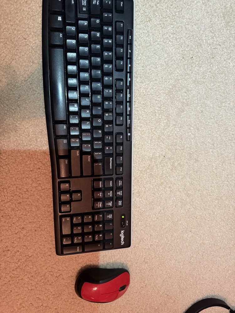 Logitech Wireless Keyboard and Mouse Combo K270 M310 Used Includes Receiver