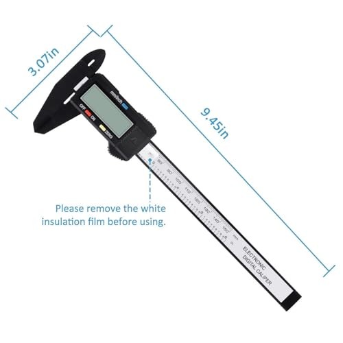 Digital Caliper, 0-Calipers Measuring Tool - Electronic Micrometer 6" Black