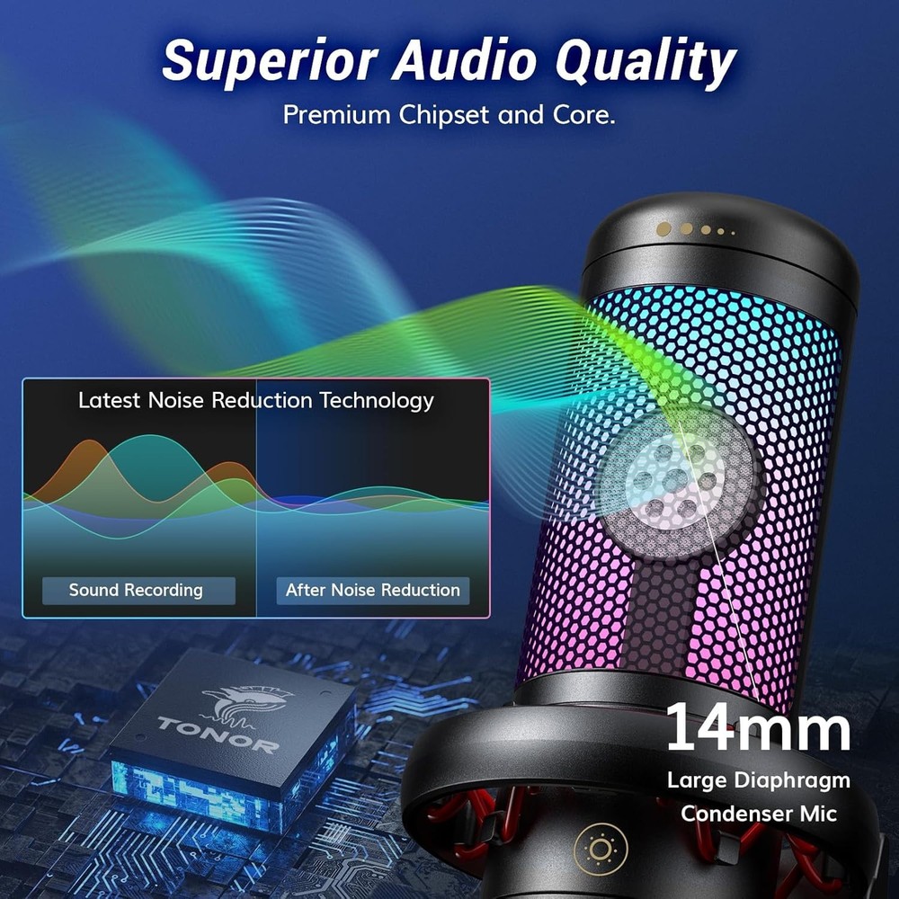 Gaming Microphone Set with Boom Arm, Vocal Condens