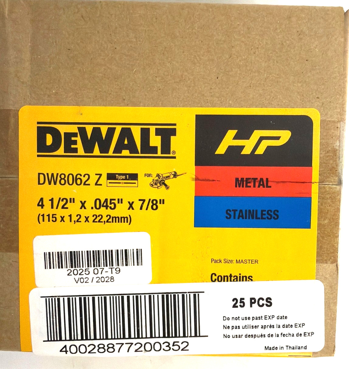 [NEW] (DW8062) Dewalt High Performance Cutting Wheels