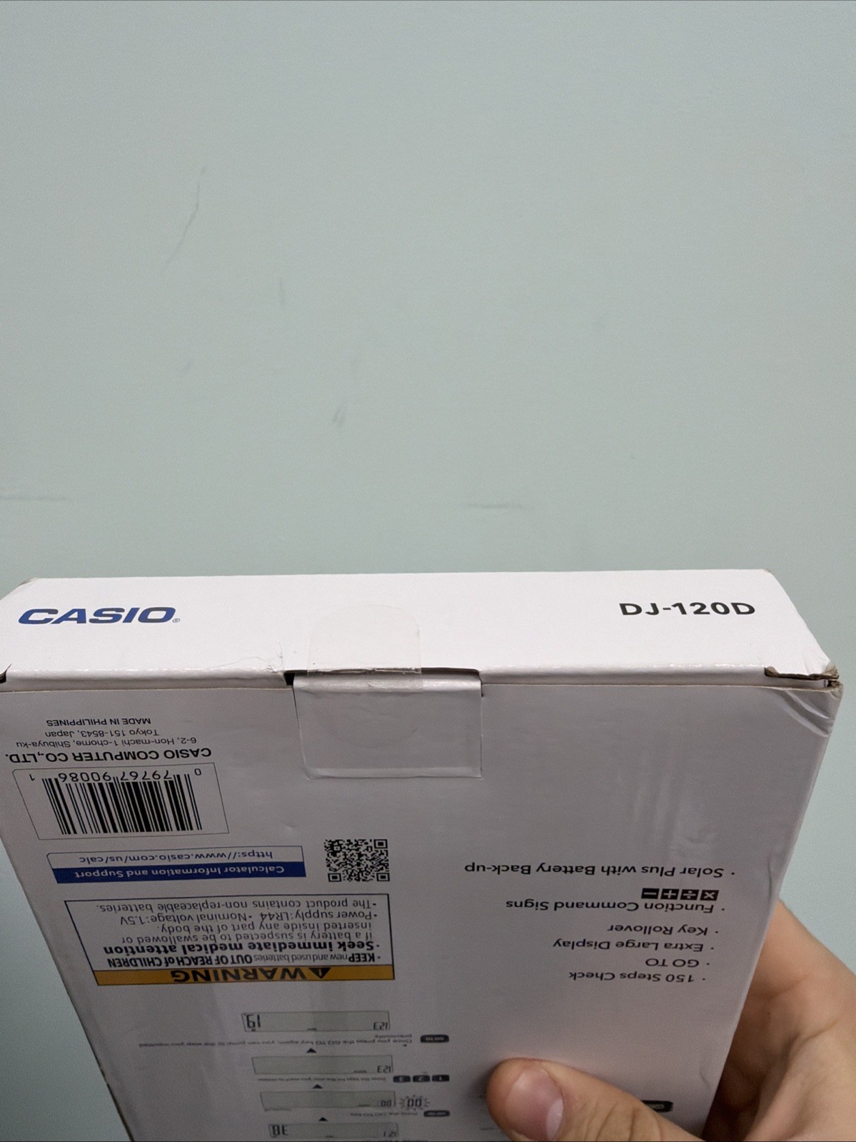 Casio DJ-120D 12-Digit Desktop Calculator Two-Way Power 150-Step Check