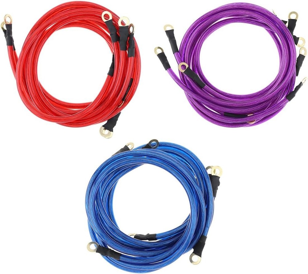 5 Point Car Universal Earth Ground Cables Grounding Wire System Kit High Perform