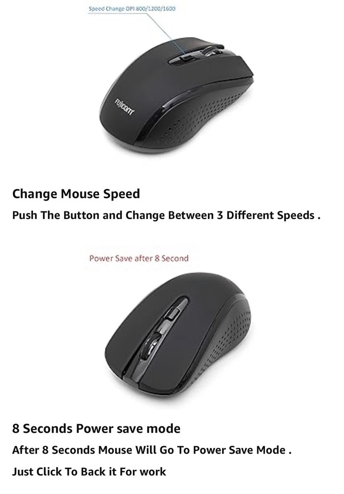 English/Hebrew Wireless Keyboard and Mouse Combo