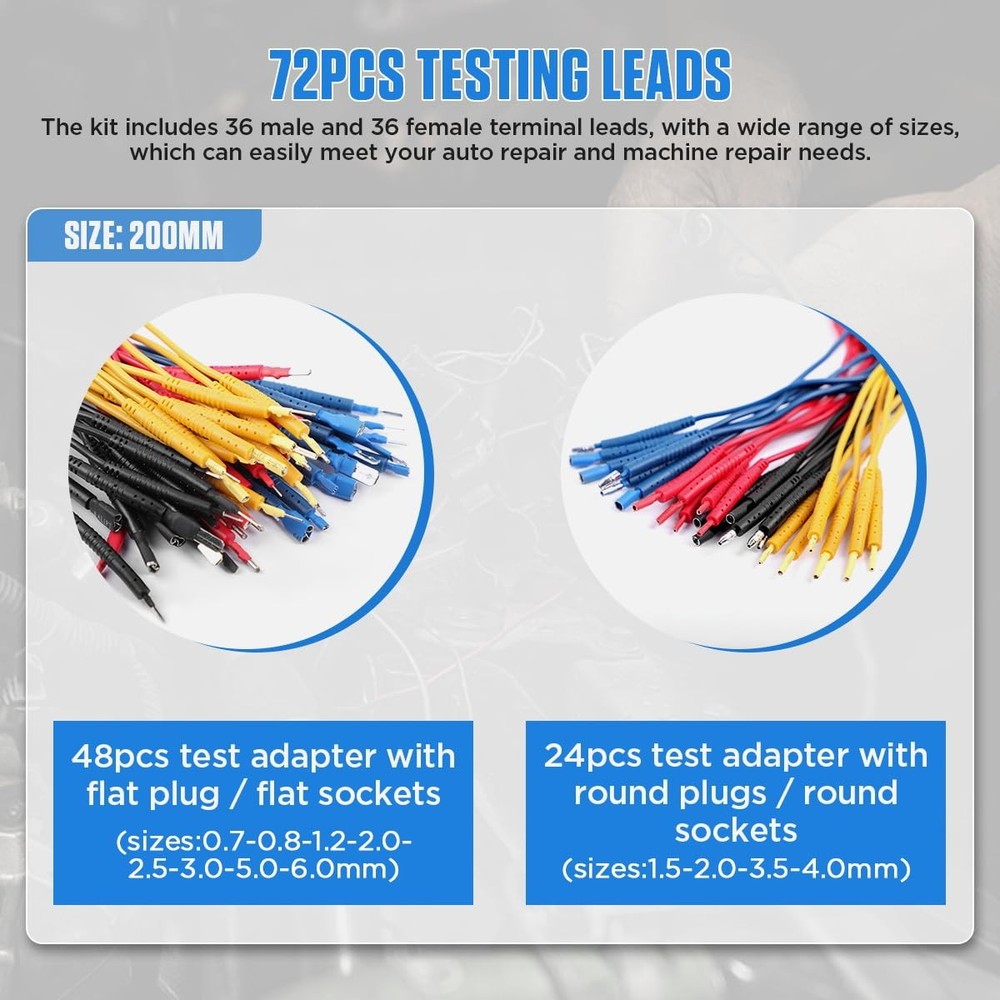 Multimeter Test Leads Kit 104PCS Multimeter Leads Kit Multi Function Electric...