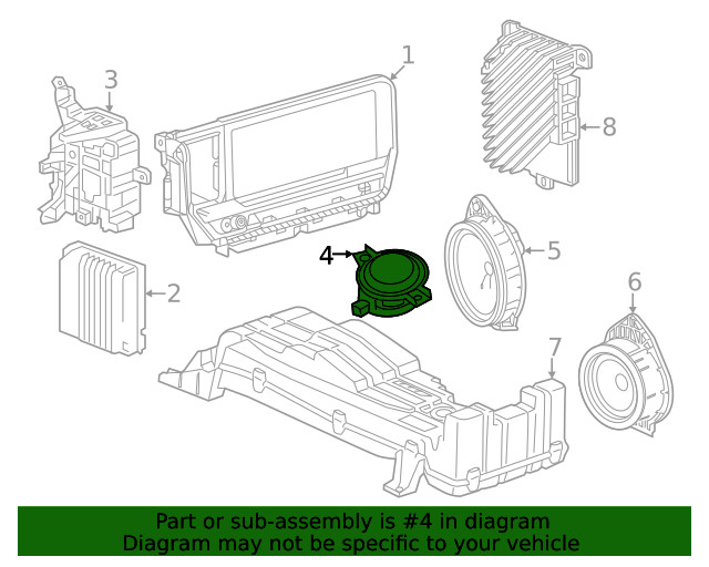 Genuine GM Inst Panel Speaker 87825443