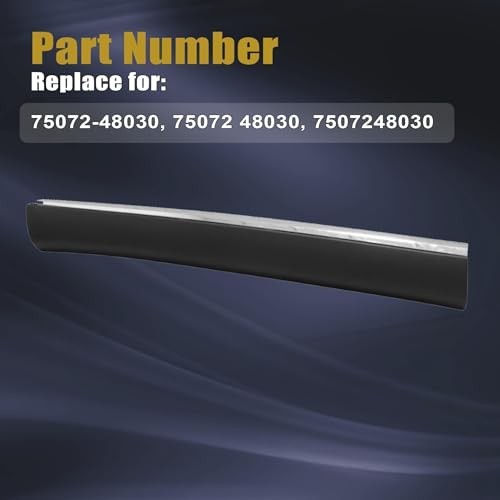 Black Driver Left Side Front Door Lower Molding 75072-0E010 Compatible with