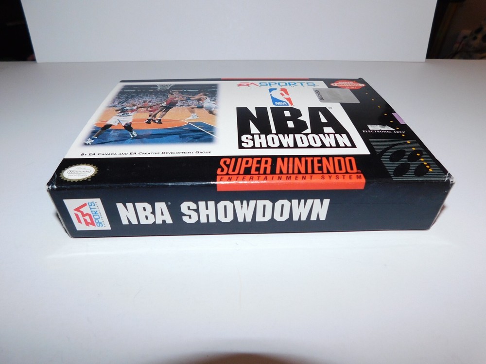 AUTHENTIC Nintendo SNES 1993 EA NBA SHOWDOWN ~ BOX ONLY ~ GREAT CONDITION!