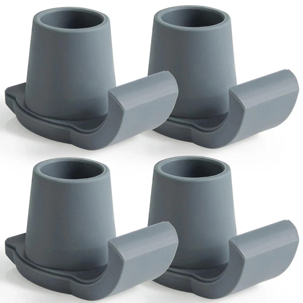 Walker Ski Glides Folding Walker Feet Skids Sliders 4 Pack Gray