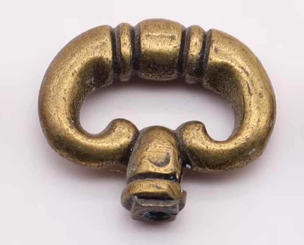 2Pcs Antique Bronze Drawer Knobs Ring Pull Vintage Cabinet Dresser Hardware