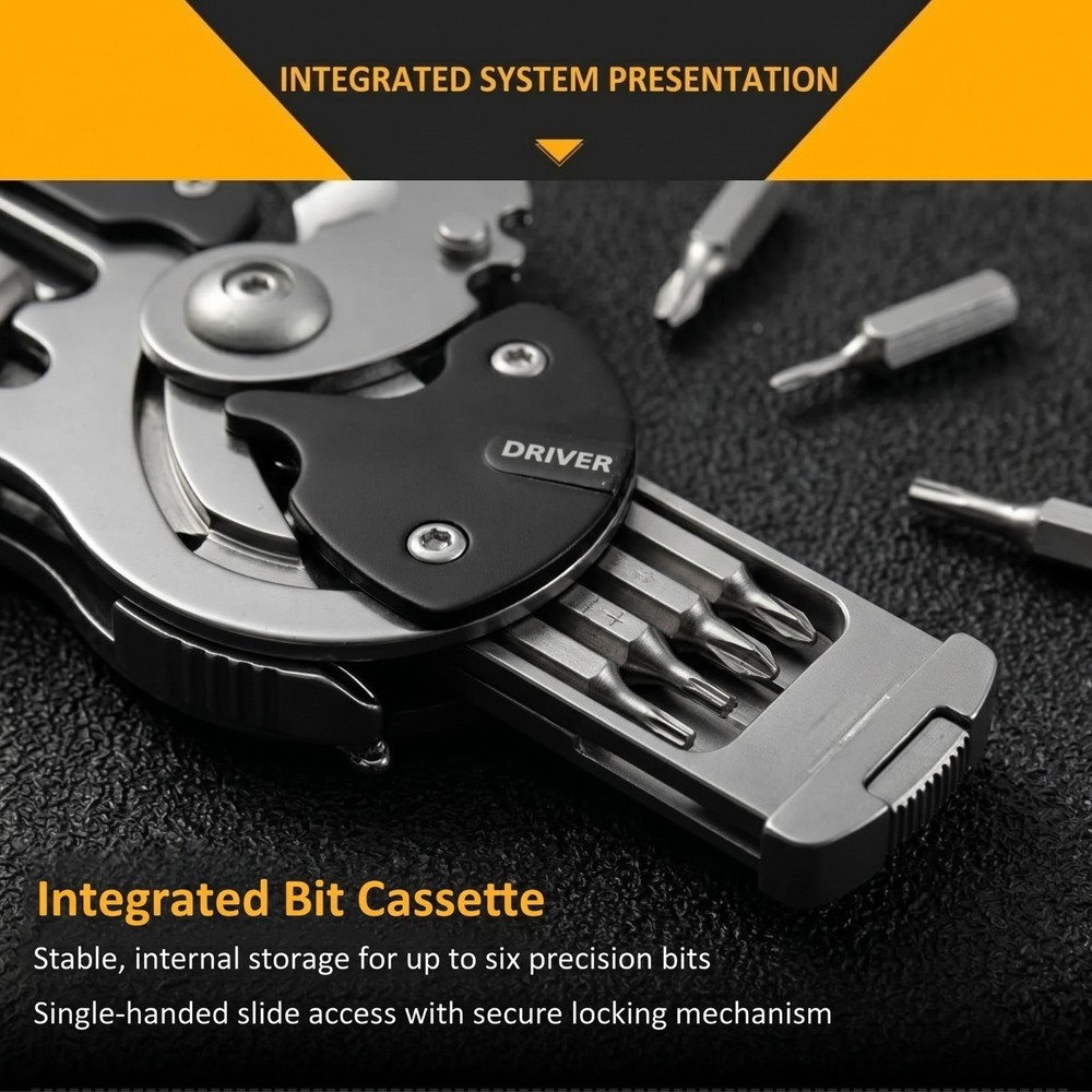 Multifunction Keychain Screwdriver | Hex Coin Folding EDC | Tool Mini Knife