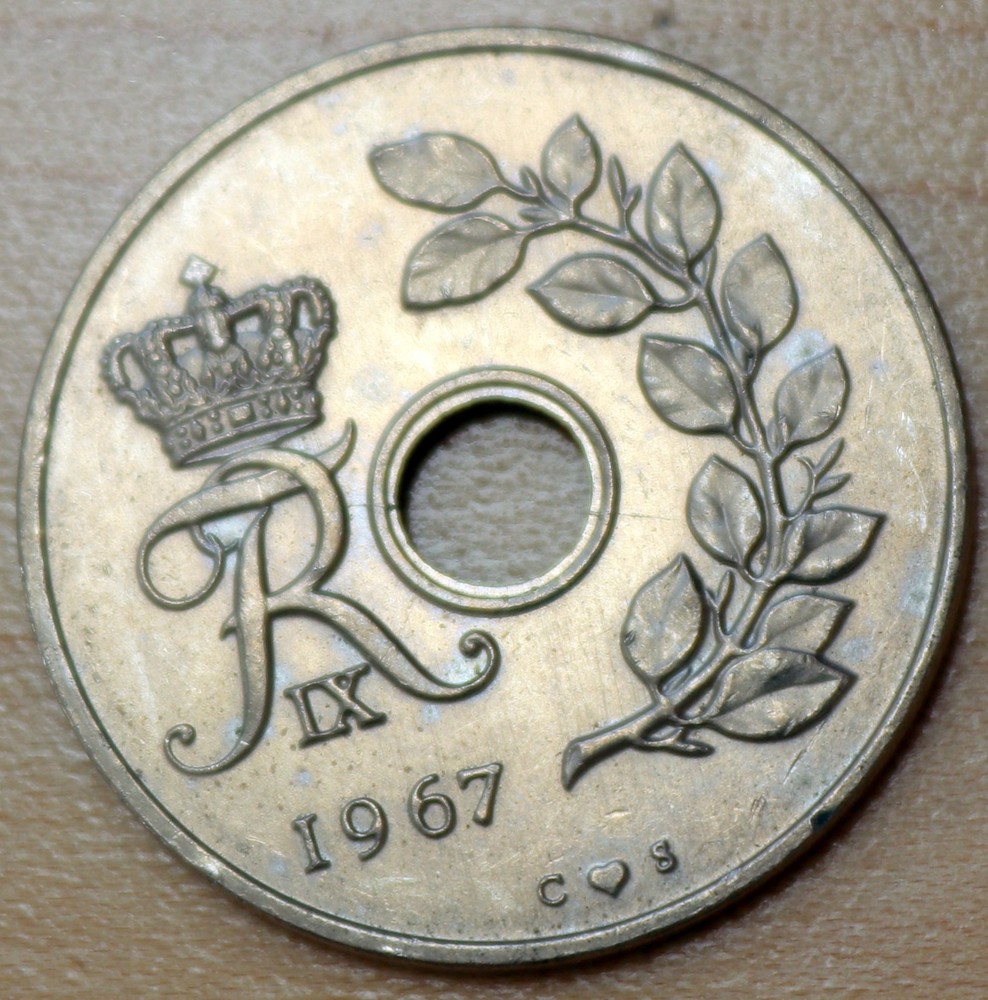 1967 Denmark 25 Ore Unc.
