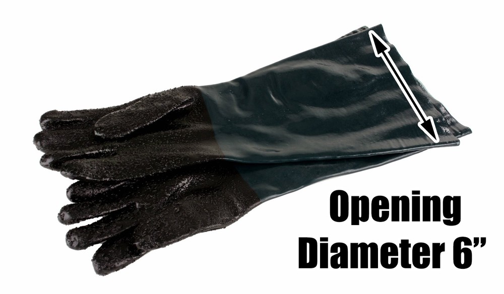 Dragway Tools Rubber Gloves for Model 25 Benchtop Sandblast Cabinet