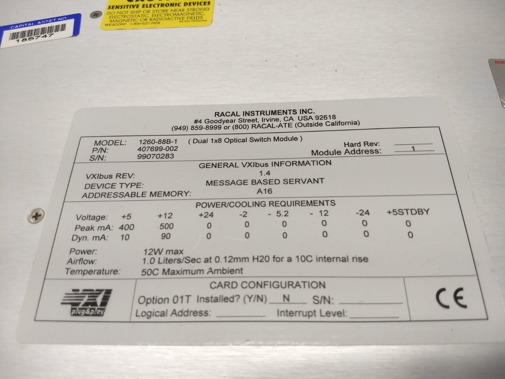 Racal Instruments 1260-88B VXIbus Optical Switch Module