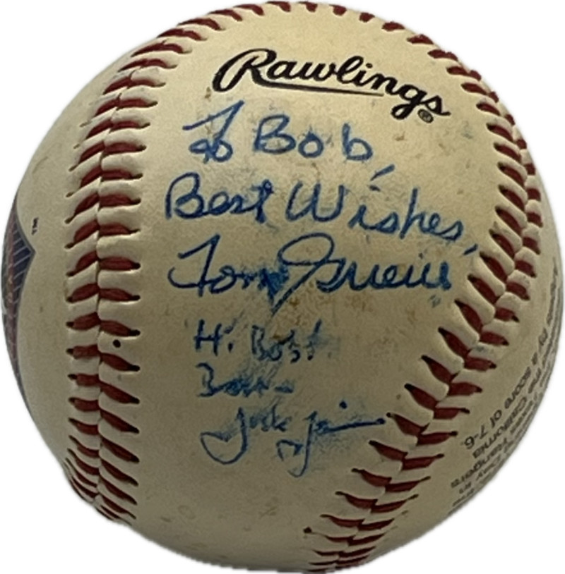 Tom Grieve Autograph Signed Rangers Opening Dat Ball BAS Authentic