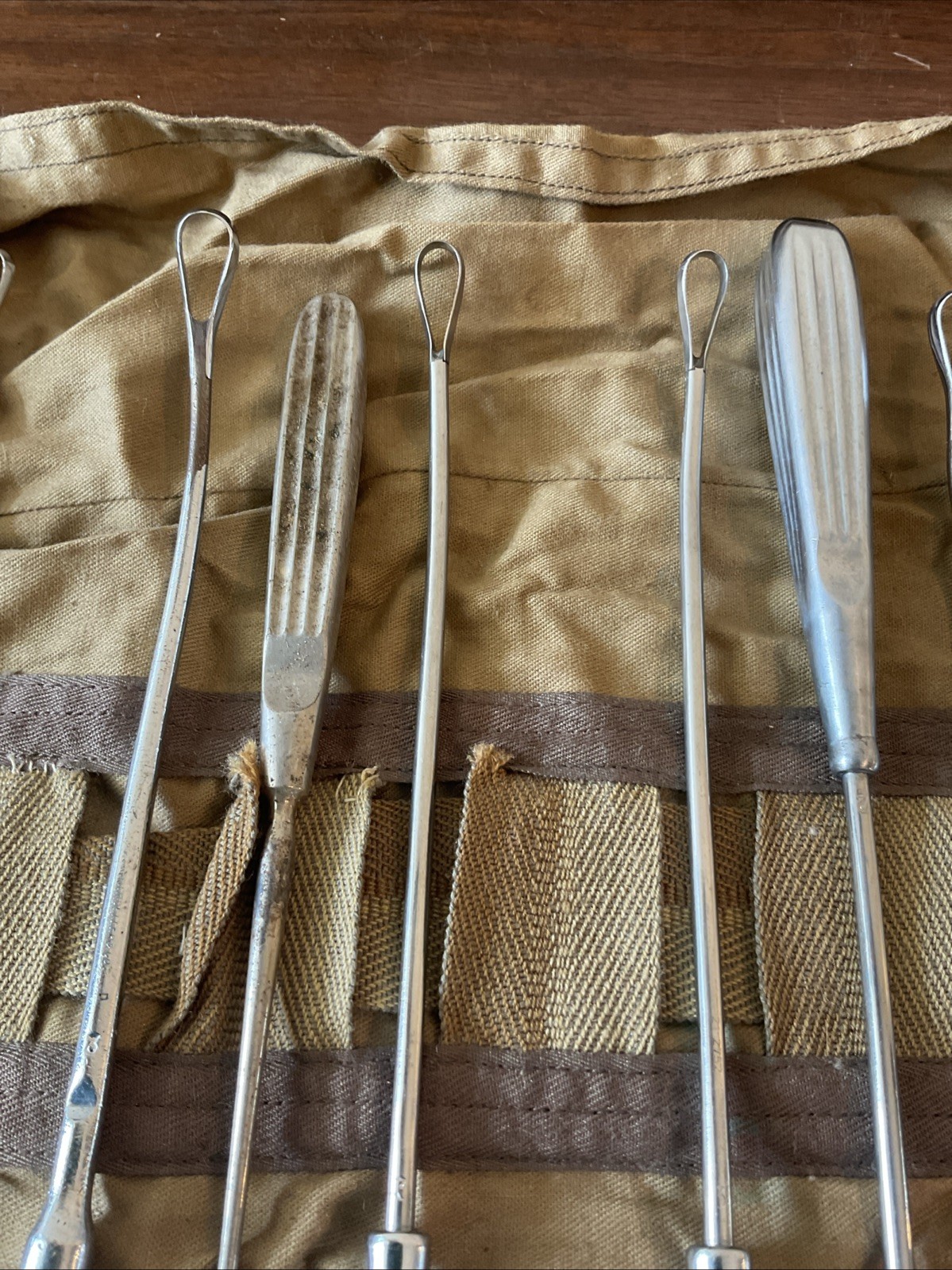 Lot Set Of Vintage Military Curette Field Surgical Instruments Tools