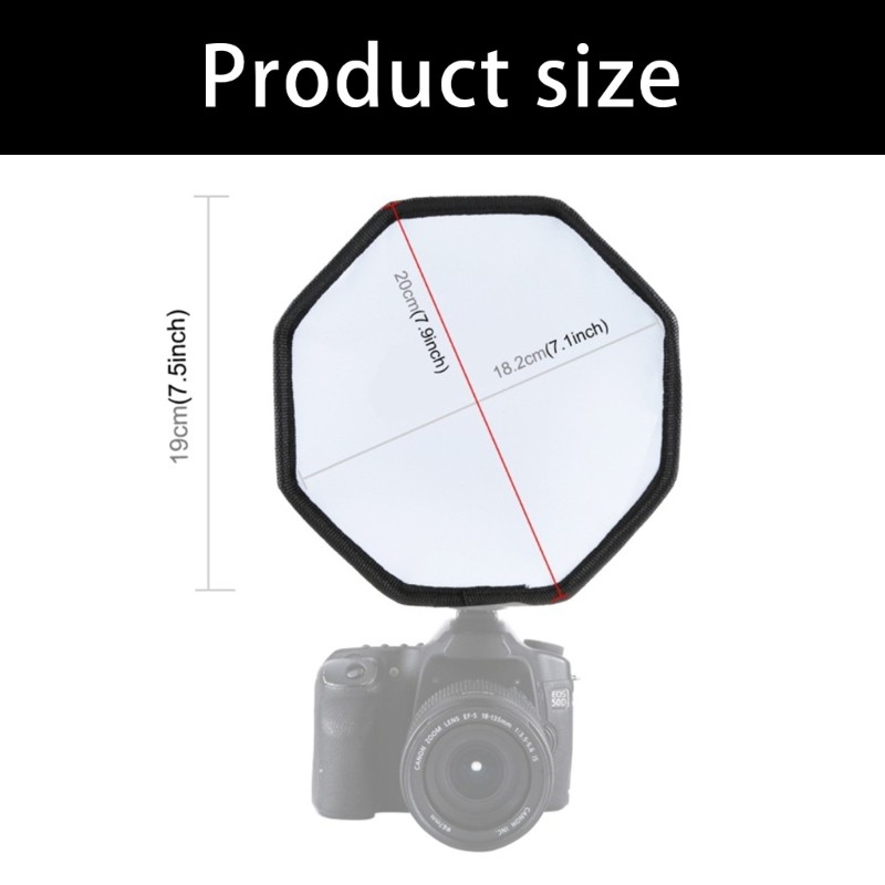 20cm Foldable Flash Reflector Octagon Softbox for Camera Lighting Modifier