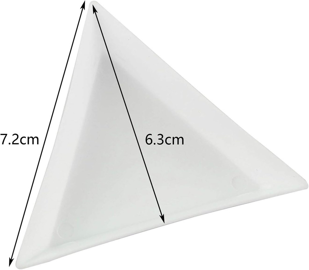 Sorting Tray 10PCS White Plastic Triangular Beads Sorting Trays Storage Containe