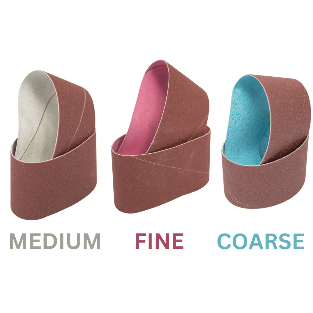 NIREY SC-02A-C KNIFE SHARPENER BELT, COMBO PACK FINE, COURSE, MEDIUM